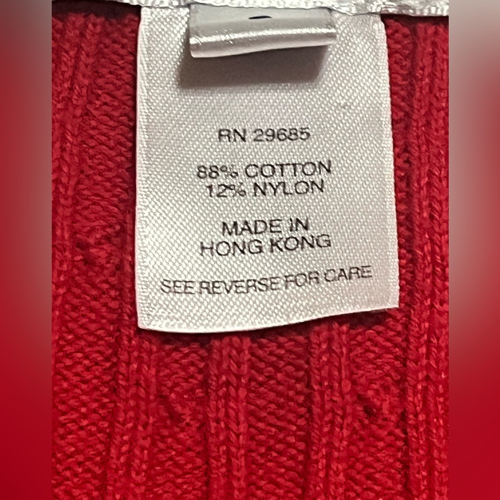 Pendleton Women’s Large Red Zip-Up Cardigan Sweater Textured Knit Luxury - Picture 6 of 13